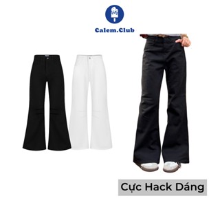 Calem club - Quần KAKI JEAN ỐNG LOE dáng dài form ống loe  cạp cao tôn dáng