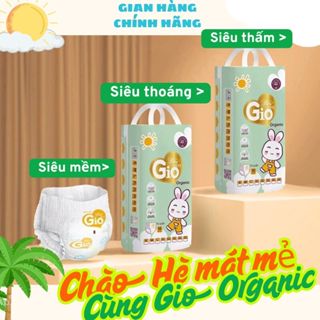 Bỉm tã quần 100miếng (2 Bịch) Gio Organic cao cấp. Đủ size từ M(-5XL (5-28Kg).