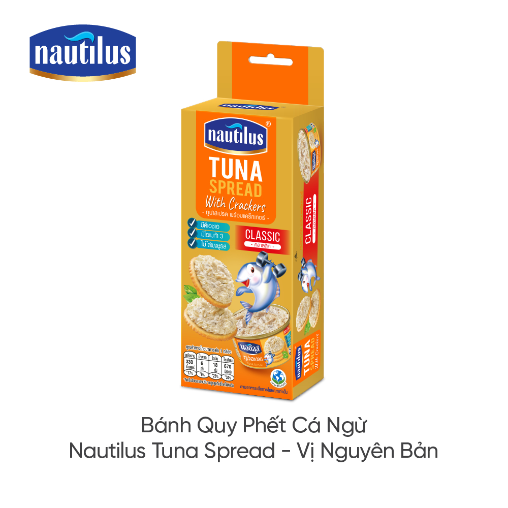 NTS.C - 1 Hộp Bánh Quy Phết Cá Ngừ Nautilus Tuna Spread Vị Nguyên Bản