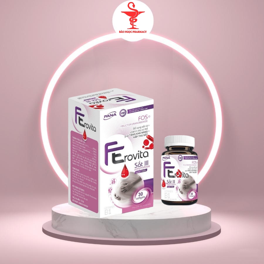 [CHÍNH HÃNG] Sắt bầu FEROVITA - Viên uống bổ sung sắt, acid folic cho bà bầu hỗ trợ tạo máu giảm mệt