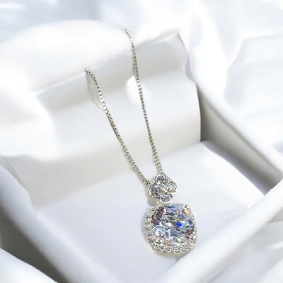 Dây Chuyền Bạc 925 Mặt Đá Vuông Thời Trang - Ngọc Trai Trường Thịnh