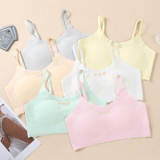 COMBO 3 Áo lót lá nữ học sinh thì đúc su mềm mại mút mỏng thoáng khí họa tiết cute  B7122