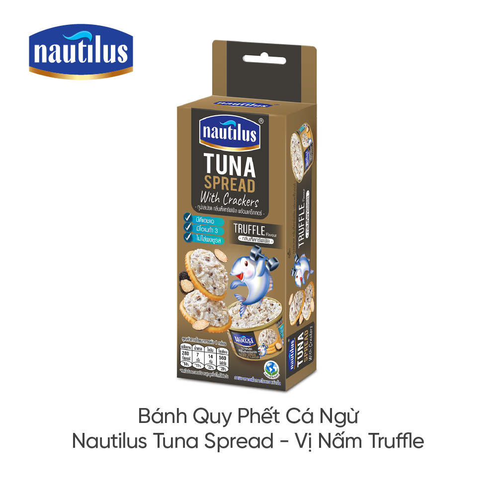 NTS.T – 1 Hộp Bánh Quy Phết Cá Ngừ Nautilus Tuna Spread Vị Nấm Truffe