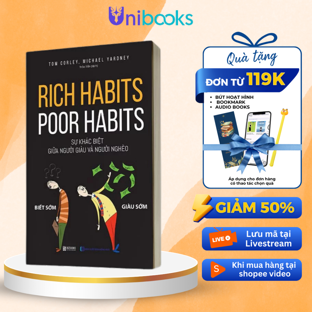 Sách - Rich Habits Poor Habits - Sự Khác Biệt Giữa Người Giàu Và Người Nghèo - Bizbooks
