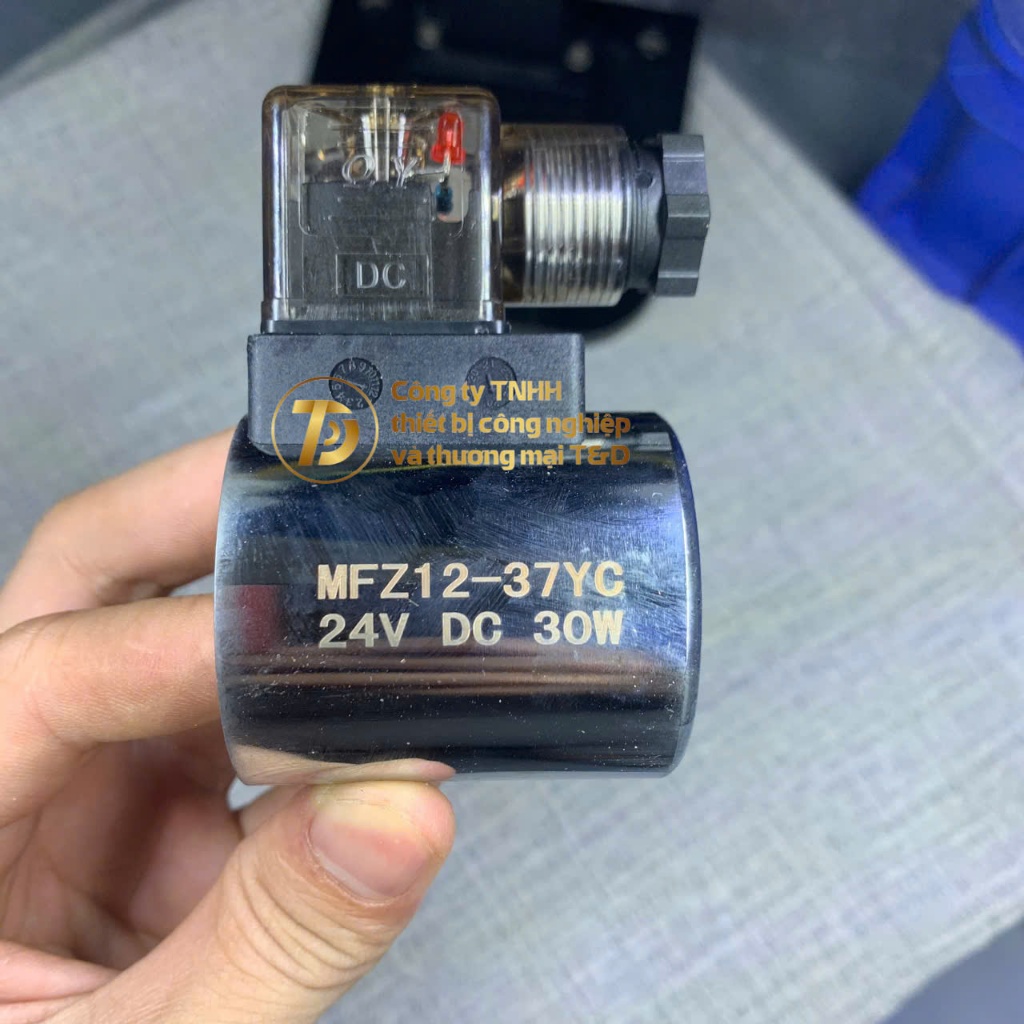 Coil điện MFZ12-37YC (lỗ 23x51mm, 24VDC, 12VDC) cuộn điện van thủy lực