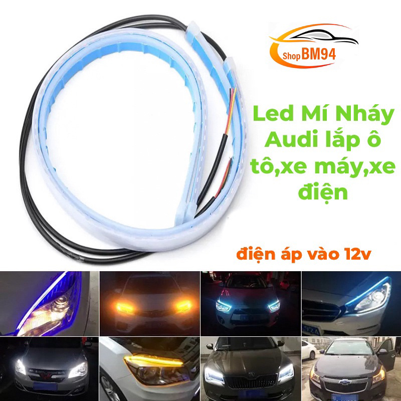 Đèn Led Mí Audi Ô Tô , Xe Máy Tích Hợp Xi Nhan Đuổi