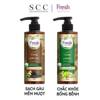  Dầu gội Fresh Thảo Mộc Dưỡng Sinh 480g 380g- Gừng & Bồ Kết + Gừng & Bưởi 