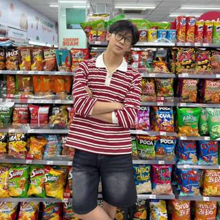 Áo Polo Shirt tay dài Calem Club có dây rút họa tiết kẻ sọc ngang form rộng nam nữ