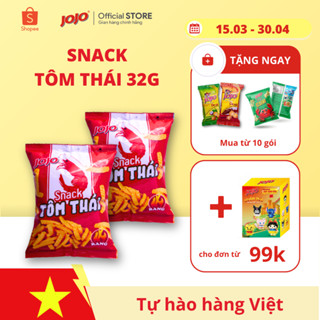 Bánh Snack JOJO Vị Tôm Thái Loại 32G (Tặng Đậu 30G và Snack Cua 29G)