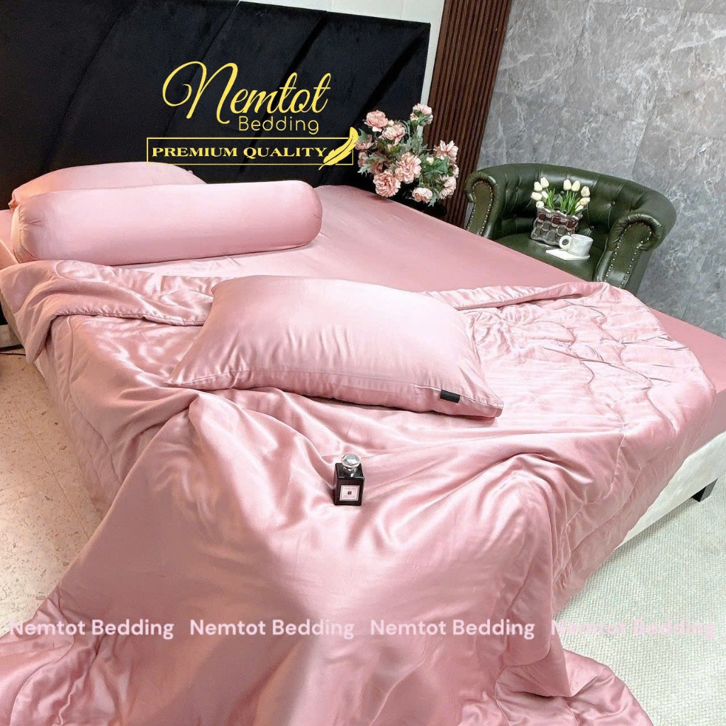 🌙LỤA LYOCELL 100S🌙Bộ Chăn Ga Gối Lụa Lyocell 100s Vải  Mềm Mịn Mượt, Full Box Cao Cấp_Nemtot Bedding
