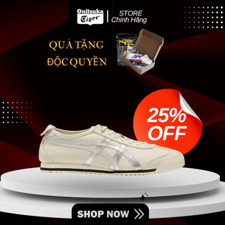 Giày Onitsuka Tiger Mexico 66 SD Birch/Silver Chính Hãng, Giày Thể Thao Tập Gym, Đi Hàng Ngày Nam Nữ