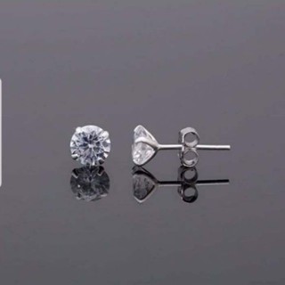 (1 chiếc) Bông Tai Bạc 925 nụ đá Phong Cách đính đá Thời Trang Cho Nam Và Nữ