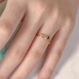 RNN46  Nhẫn nữ thiết kế mang phong cách hiện đại - Trang sức vàng tây 10k [Kim Ngọc Thuỷ] [ĐẶT LẠI SIZE THEO YÊU CẦU]