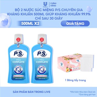 [LIVE] Bộ 2 Nước súc miệng P/S Chuyên gia kháng khuẩn 500ml giúp kháng khuẩn 99.9% chỉ sau 30 giây