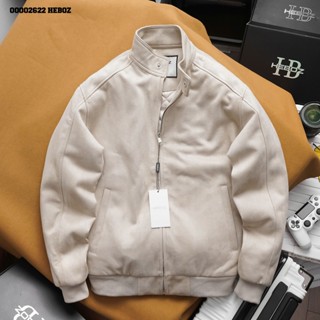 Áo khoác da lộn chần bông Heboz 3M, áo lạnh trơn dành cho nam cao cấp - 00002622