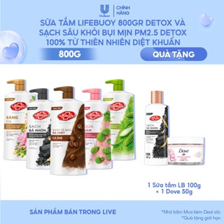 [LIVE] Sữa Tắm Lifebuoy 800gr Detox Và Sạch Sâu Khỏi Bụi Mịn Pm2.5 Detox 100% Từ Thiên Nhiên Diệt Khuẩn