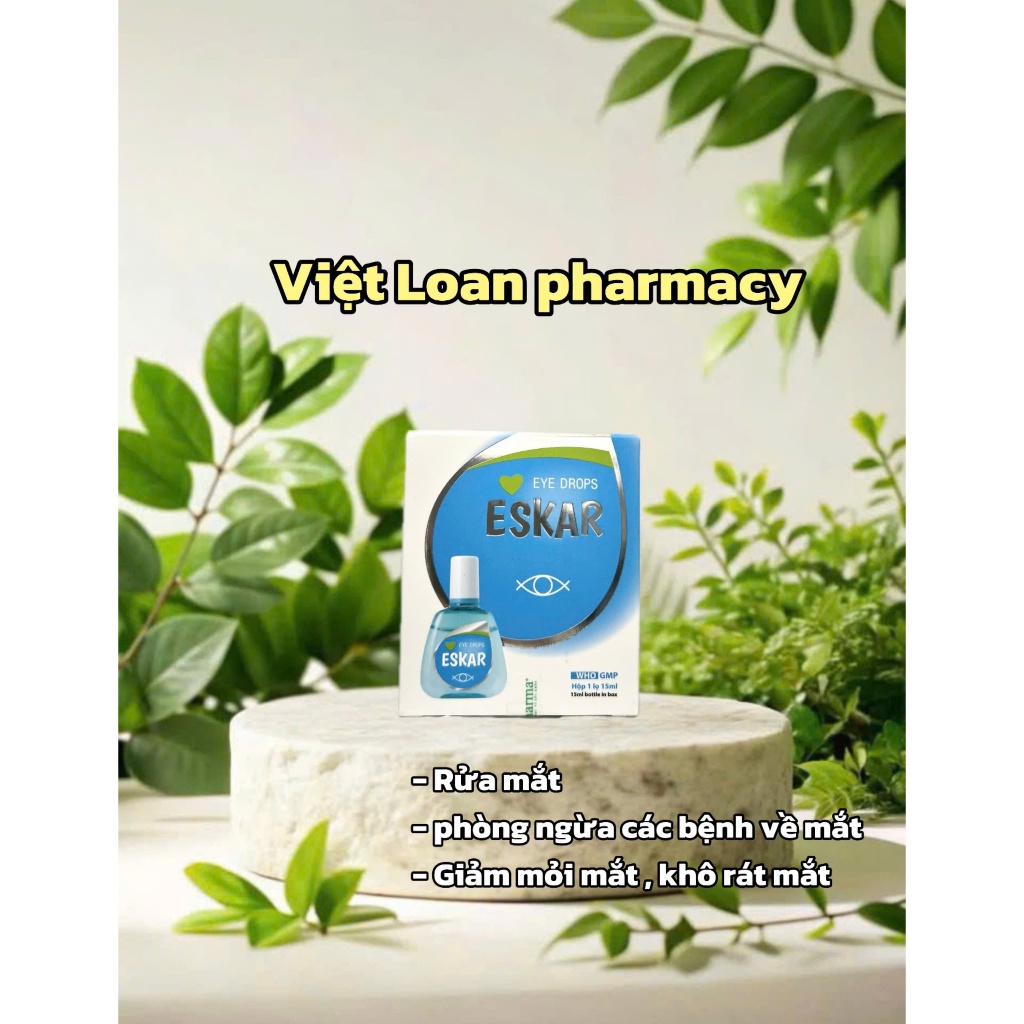 Nước Nhỏ Mắt Eskar 15ml DK Pharma Phòng Ngừa Đau Mắt, Mỏi Mắt, Khô Mắt