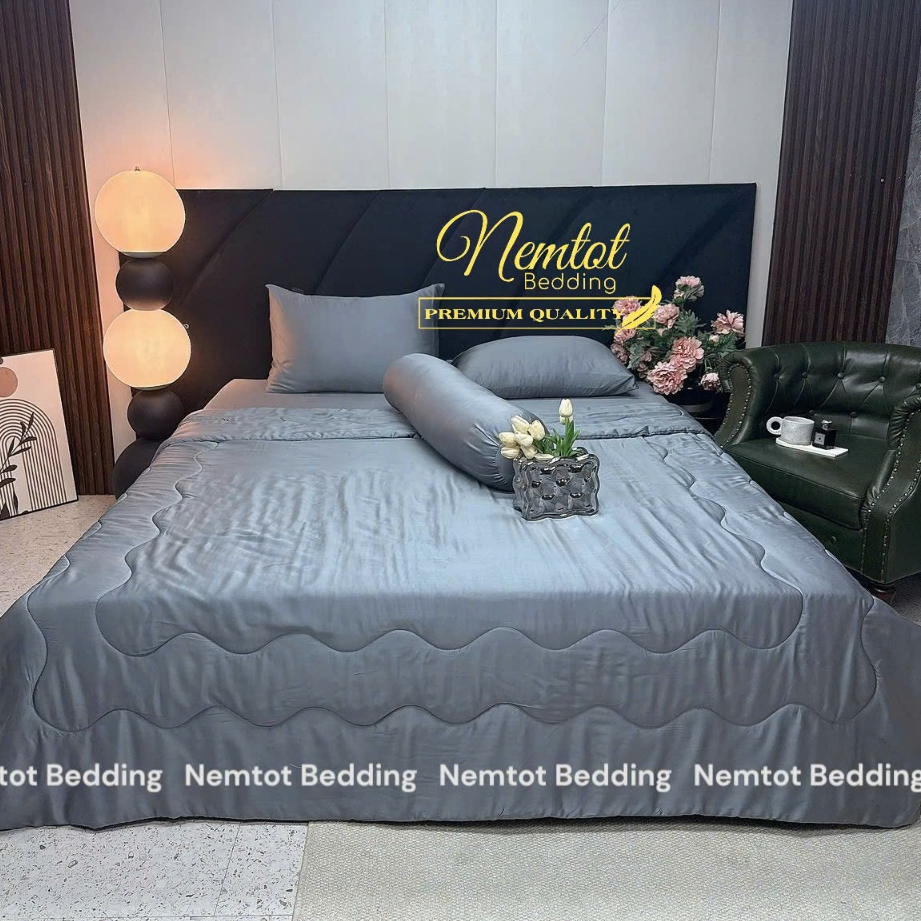 🌙LỤA LYOCELL 100S🌙Bộ Chăn Ga Lụa Lyocell 100s Vải Dệt 100% Gỗ Cây Tự Nhiên, Full Box_Nemtot Bedding