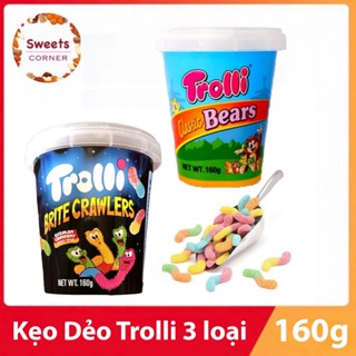 (3 loại) Kẹo Dẻo Sâu Phủ Đường Trolli Brite Crawlers Hũ 160g