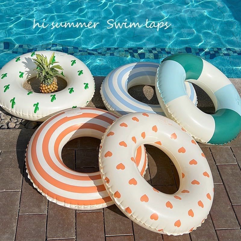 Phao Bơi Tròn Trẻ Em Người Lớn Bơm Hơi Chất Liệu Bằng Pvc Dầy Dặn Đủ Size Nhiều Hình