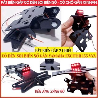  Pát Biển Gập Gắn Ex155 VVA Ex 150 Winner Winner X Đút Gầm Có Đèn Soi Biển Số Gắn Được Xi Nhan 