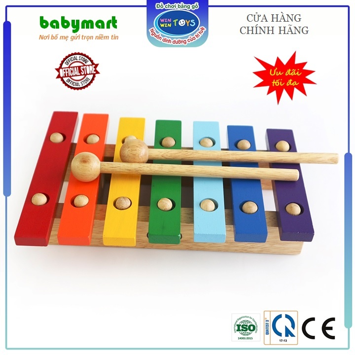 Đồ chơi gỗ - Đàn mộc cầm 7 thanh chính hãng Winwintoys 63062