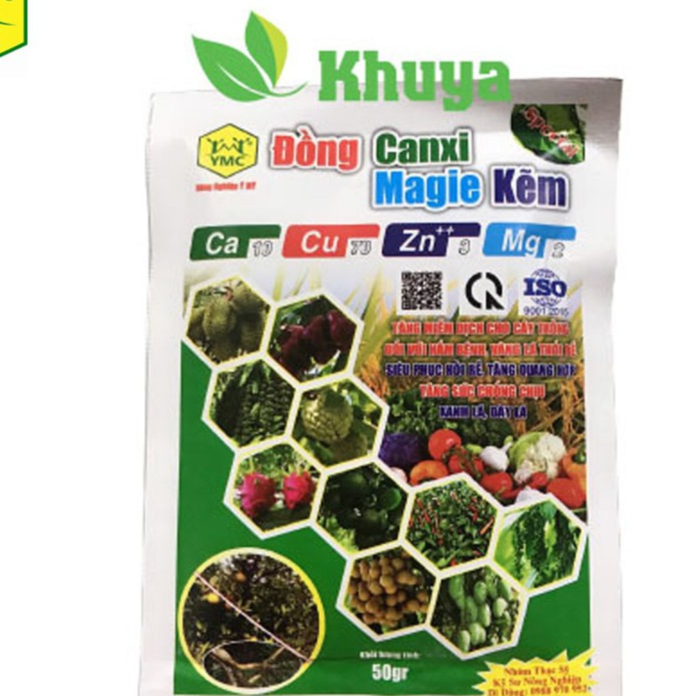 Phân bón NPK vi lượng Đồng Canxi Magie Kẽm 50gr