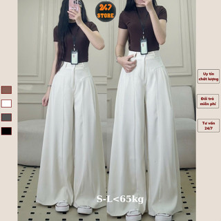   Ống 38cm  Quần tây công sở ống rộng quần vải nữ ống rộng chất gold hàn cao cấp 247STORE 