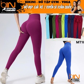  Quần dài thể thao nữ tập gym yoga MITAO lưng cao chun mông thun dệt kim co giãn 4 chiều BINSPORTS Q221 