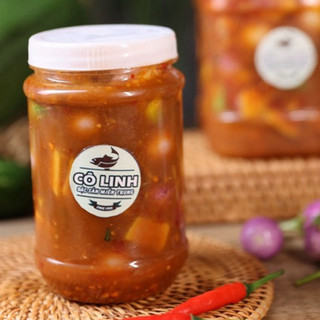 Mắm dưa cà trộn thập cẩm hũ 500gr mặn mặn cay nhẹ không ngọt