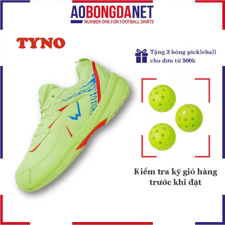 Giày Pickleball Nam Nữ Wika Tyno Chính Hãng, Giày Thể Thao Tennis Bóng Bàn Đế Bám Sân