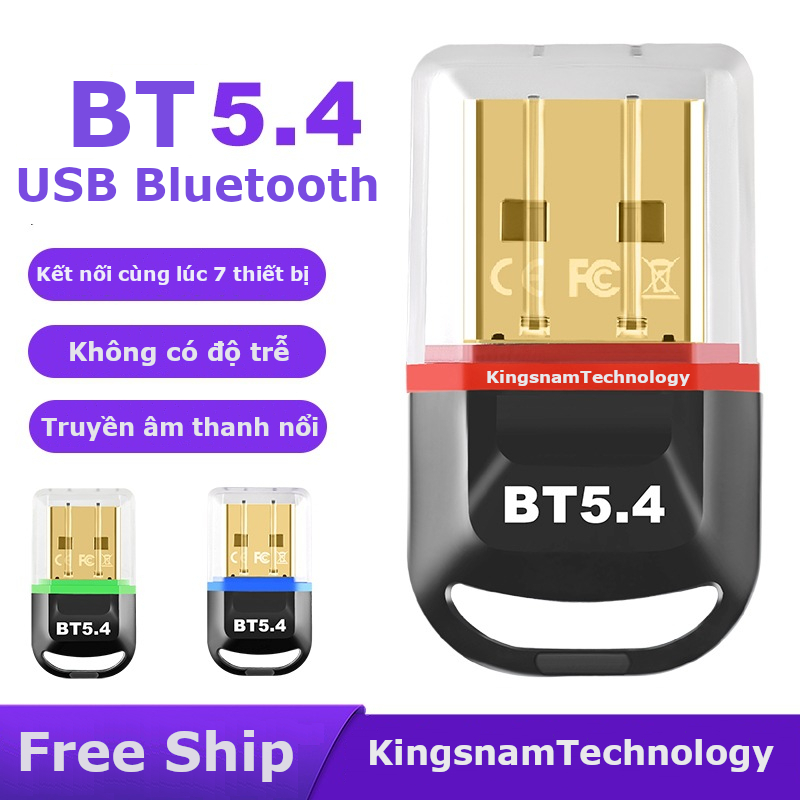 USB Bluetooth 5.4 5.0 Bộ chuyển đổi Bộ thu phát Bluetooth không dây cho PC Windows 11 10 8.1 7 Loa Máy In Chuột Bàn Phím