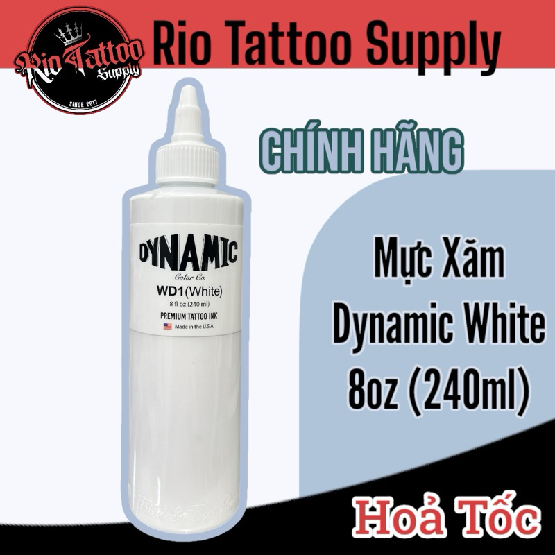 Mực xăm Dynamic White 8oz
