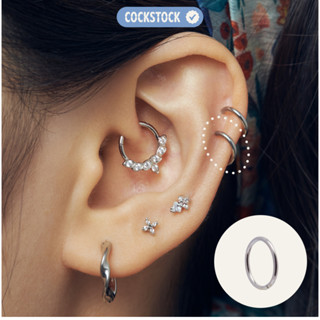 Khuyên tai vòng mảnh SLIM HOOP EARRING COCKSTOCK