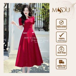 Váy Tiểu Thư MDU3802 Họa Tiết Đơn Giản Kết Hợp Với Form Váy Xòe Nhẹ Từ MDU K50-D2-2