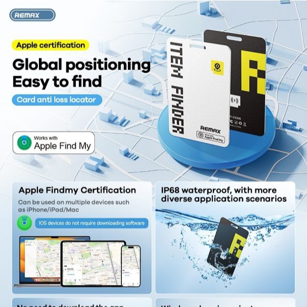 Thiết Bị Thẻ Định Vị GPS Mini Siêu Mỏng Remax RT-G2305/ RT-G2306/ RT-G2303/ Hoco E91/ E93A NTag GPS 