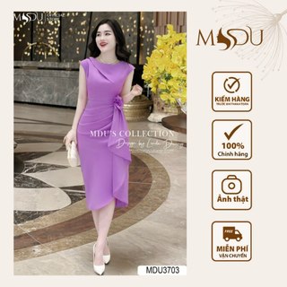 Váy Thiết Kế MDU3703 Họa Tiết Hoa Đính Rời TInh Tế Dáng Váy Ôm Body Nhẹ Từ MDU K46-D2-3