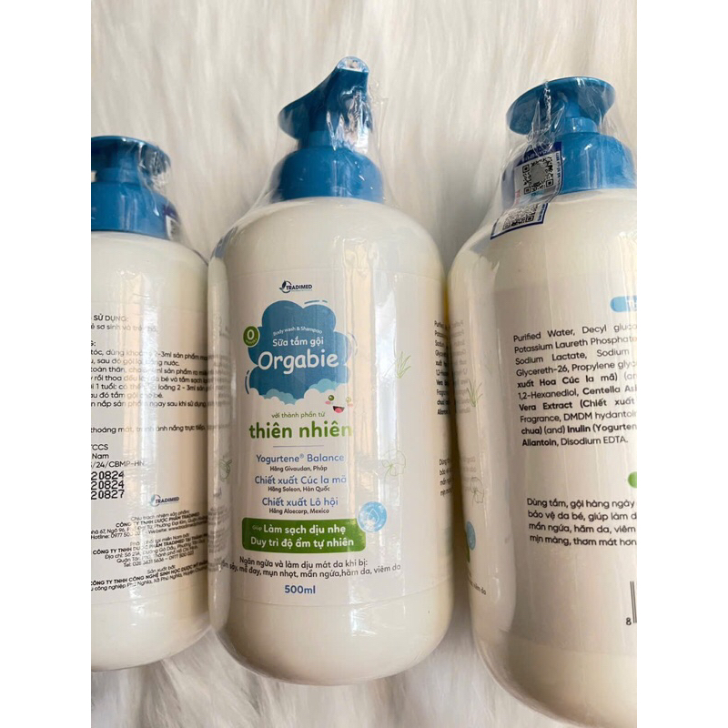 Sữa Tắm Gội Orgabie 500ml Hỗ Trợ Chăm Sóc & Bảo Vệ Làn Da Cho Bé