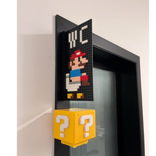 thelei bộ mô hình xếp hình TỰ LẮP GHÉP lego mario biển treo wc nhà vệ sinh decor nhà quán ăn cafe quà tặng