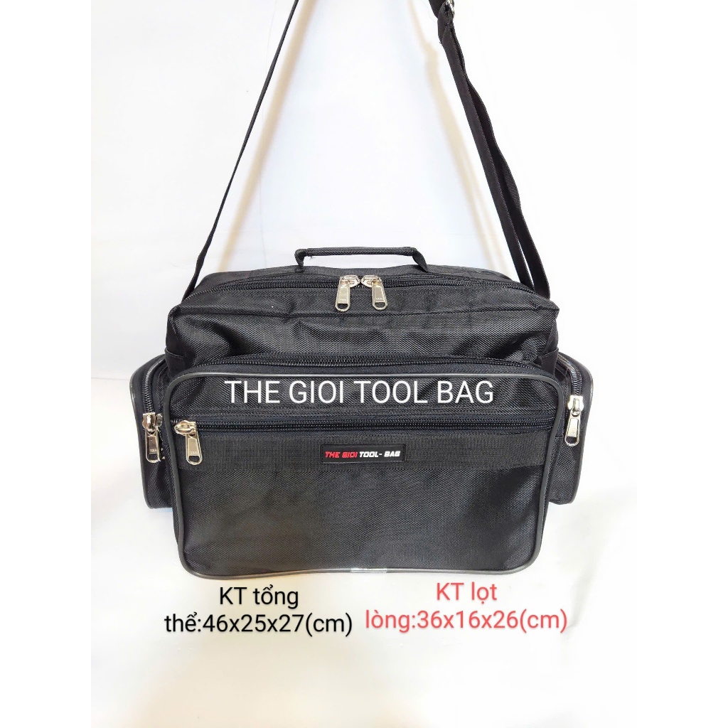 Túi đựng đồ nghề 7 ngăn 16inch Black  hàng Cty dày xịn