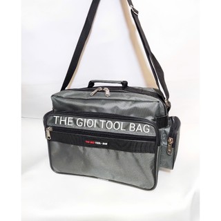 Túi đựng đồ nghề 7 ngăn 16inch Grey hàng CTy dày xịn đầu khóa 12li