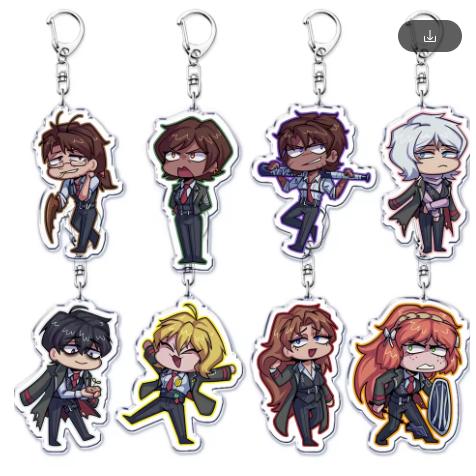 Móc khóa trò chơi điện tử kinh dị HOT cho phụ kiện túi Yi Sang Faust Dante Project Moon Don Quixote