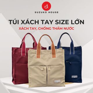  Túi xách công sở đựng laptop tệp A4 size to trẻ trung Túi tote vải sách nữ chống nước đựng cơm ô dù TX02 