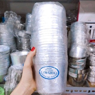 COMBO 10 LY NHÔM LÀM ĐÁ - Chung làm nước đá Bằng Nhôm
