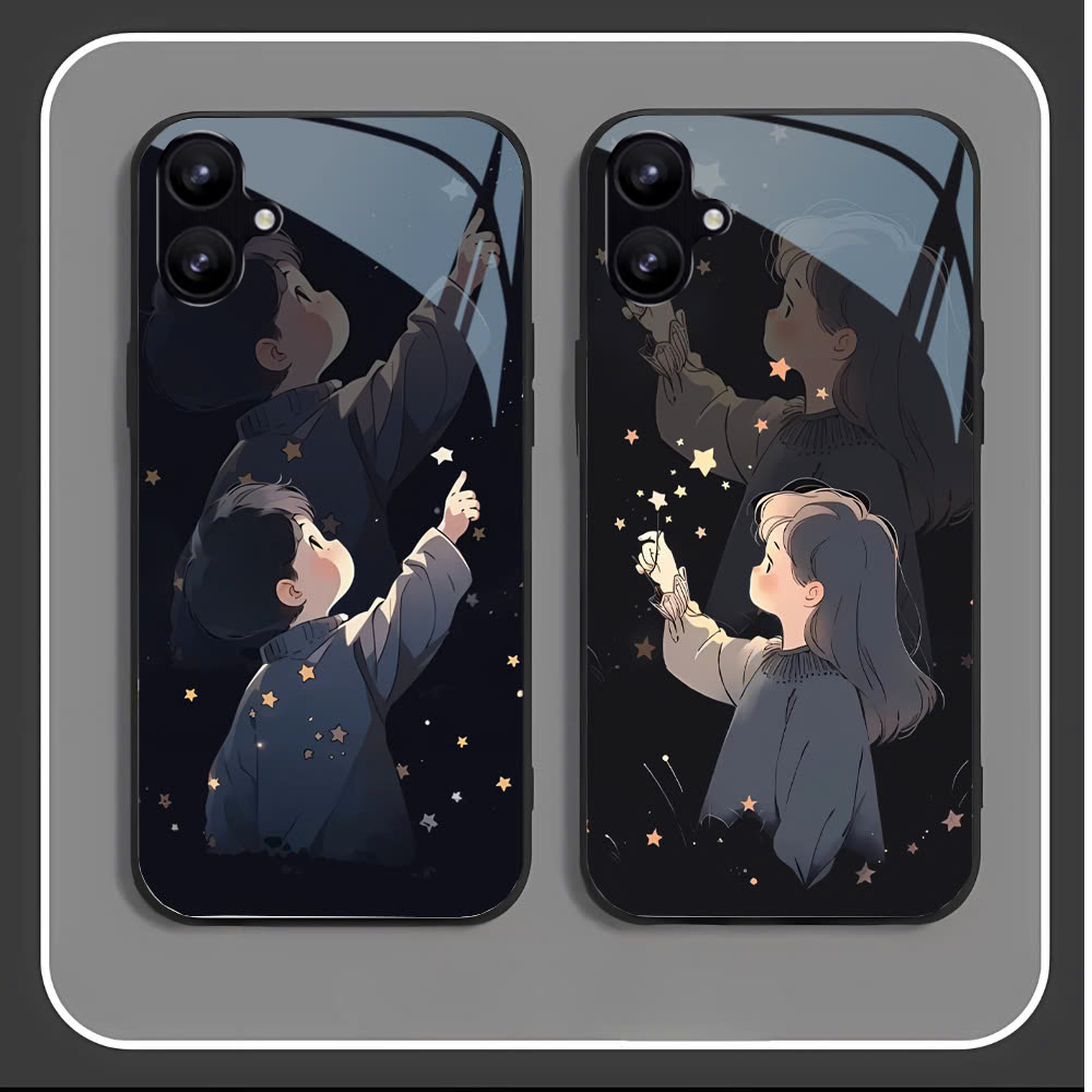 Ốp Lưng cho SAMSUNG GALAXY A06, A06 5G Mặt kính cường lực, cao cấp ỐP CẶP ĐÔI