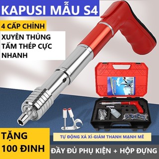   Không cân khoan  Máy Bắn Đình Hạt Nổ KAPUSI Mẫu Mới Nhất 2025 Bê Tông S4 - Tặng Kèm 50 Đinh 