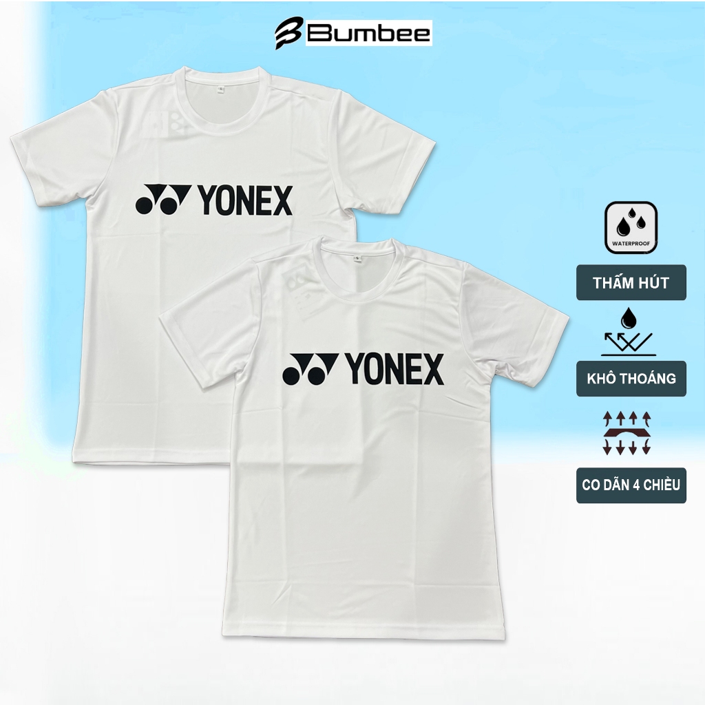 Áo cầu lông training, áo Yonex chất liệu cao cấp dành cho tập luyện và thi đấu (TN trắng)
