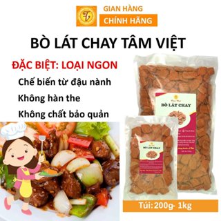 Bò lát chay 1kg, 500g, 300g, 200g, thịt chay bò chay lát mỏng, thực phẩm khô, đồ chay Tâm Việt