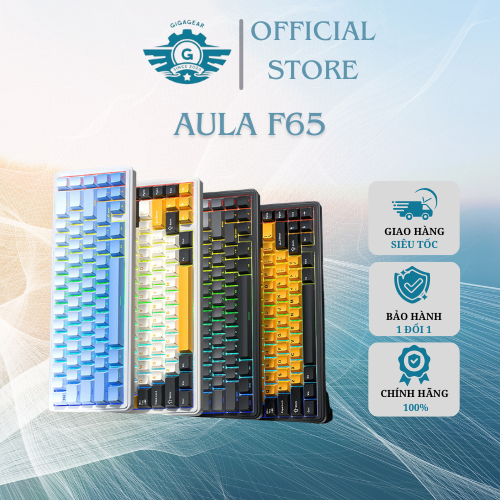 Bàn phím cơ không dây Aula F65 - Hỗ trợ hotswap - 3 mode kết nối - LED RGB mạch xuôi