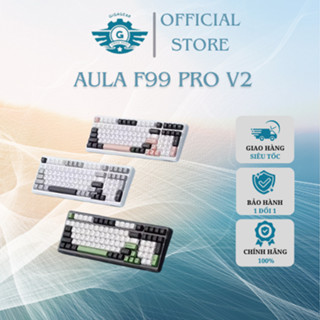 Bàn Phím Cơ Không Dây Aula F99 Pro V2 -Bàn Phím Cơ Bluetooth Led RGB Gasket Mount FR4 99 Phím, Bàn Phím Cơ Hotswap 5 Pin
